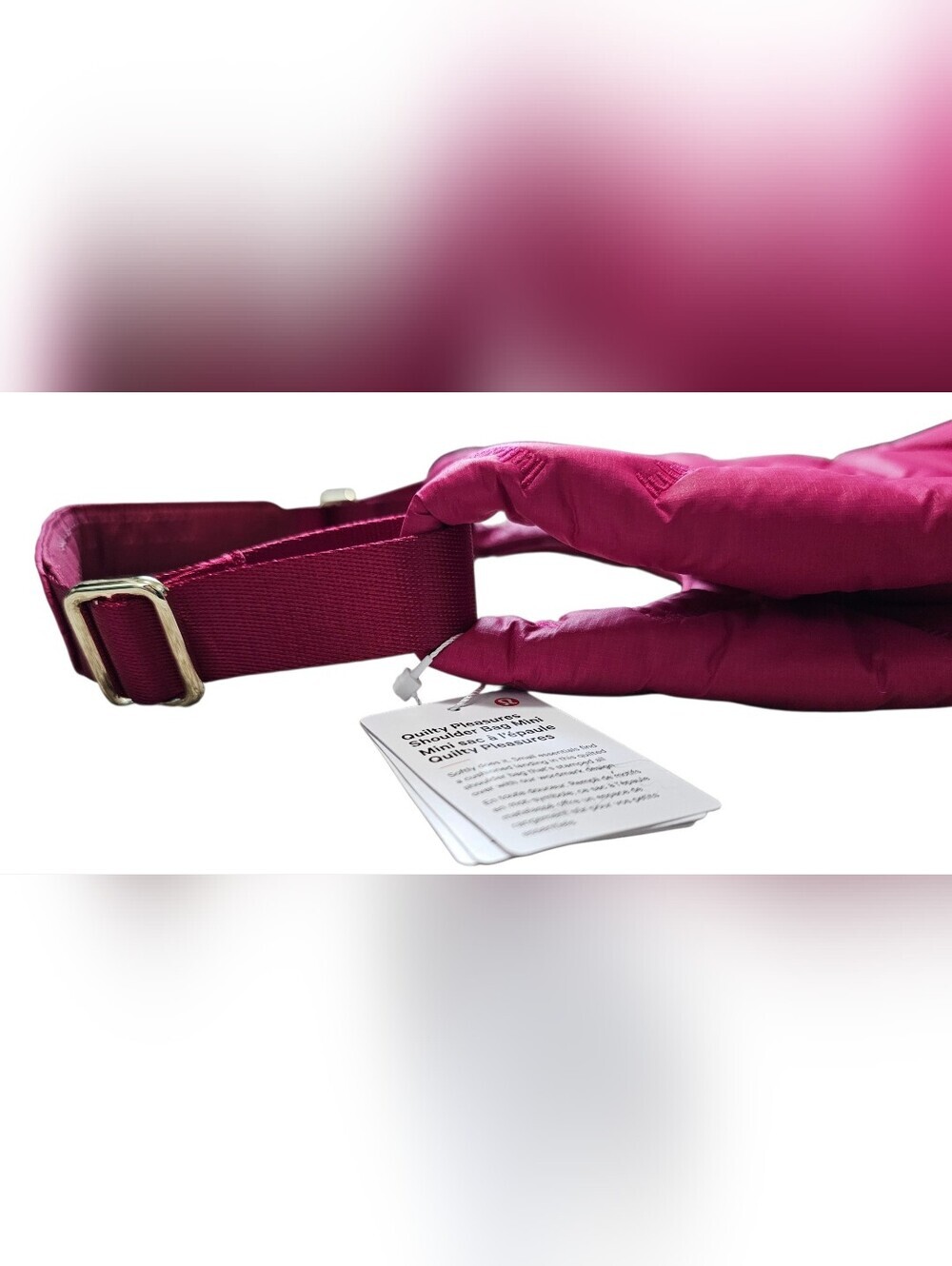 lululemon athletica Quilted Pleaseures Shoulder Bag Mini Pink/purple, New - Picture 5 of 7